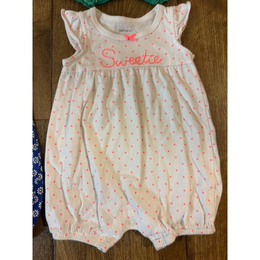 Carters Baby Girl Clothes Lot 3 Months Rompers Outfits Summer Shorts Sweetie‎